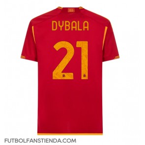 AS Roma Paulo Dybala #21 Primera Equipación 2023-24 Manga Corta
